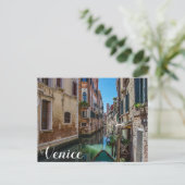 狭い通りと運河のヴェネツィアポストカード ポストカード (スタンド正面)