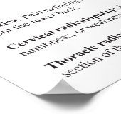 狭窄神経フィジカルセラピーカイロプラクティック図 ポスター (角)