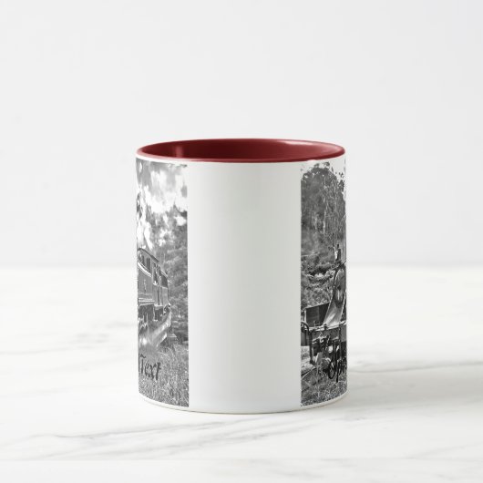 狭軌蒸気列車吹込みエンジン マグカップ (中央)