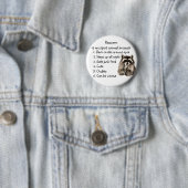 狸おもしろい心動物ユーモアかわいい水彩 缶バッジ (インサイチュ)