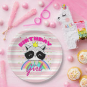 狸の誕生日ガール動物パーティー狸愛好家 ペーパープレート (パーティー)