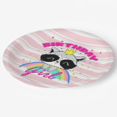 狸の誕生日ガール動物パーティー狸愛好家 ペーパープレート (アングル)