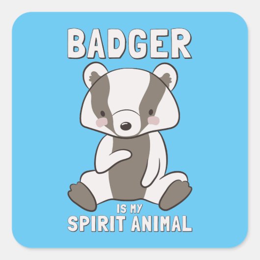 狸は僕の霊性動物愛者だ スクエアシール (正面)