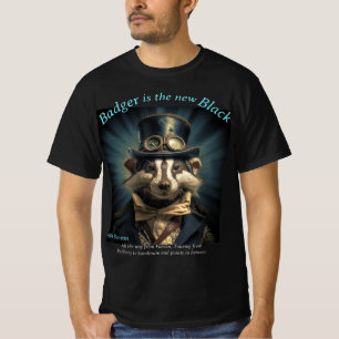 狸は新しい黒のTシャツ Tシャツ