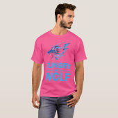 狼おもしろい狼が狼のように飢えている Tシャツ (正面フル)