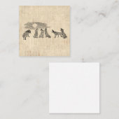 狼がムーン・ヴィンテージ・ウルフ・アート エンクロージャーカード (正面/裏面)