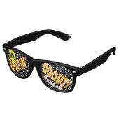 狼が出て行く！オオカミのナイトシェード レトロサングラス (アングル)