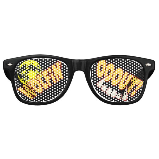 狼が出て行く！オオカミのナイトシェード レトロサングラス (正面)