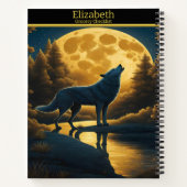 狼が夜に魔法をかける満月を静める ノートブック (裏面)