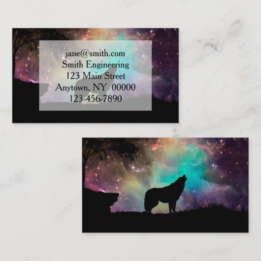 狼が宇宙を吠える 名刺 (正面/裏面)