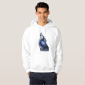 狼が星のように吠える銀河系 パーカ (正面フル)