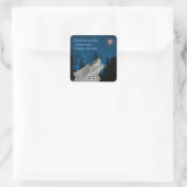 狼が月で吠える スクエアシール (バッグ)