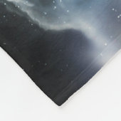 狼が月で吠える フリースブランケット (角)