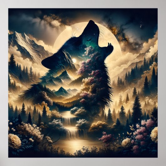 狼が月で吠える ポスター (正面)