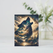 狼が月で吠える ポストカード (スタンド正面)