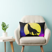 狼が月で吠える ランバークッション (椅子)