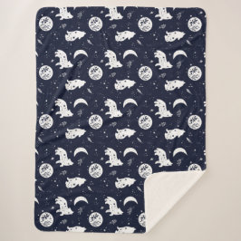 狼が月にわめく シェルパブランケット