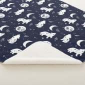 狼が月にわめく シェルパブランケット (3/4)