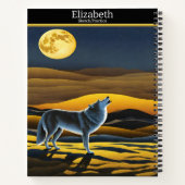 狼が静かな夜に月を静める ノートブック (裏面)