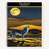 狼が静かな夜に月を静める ノートブック (正面)