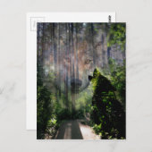 狼と一緒に行った ポストカード (正面/裏面)