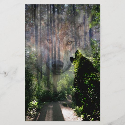 狼と一緒に行った 便箋 (正面)