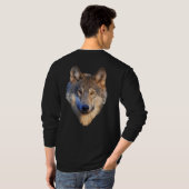 狼と月のTシャツ Tシャツ (裏面フル)
