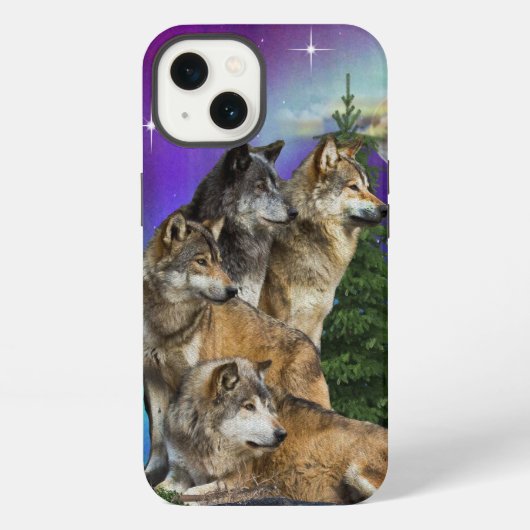 狼と月 iPhoneケース (裏面)