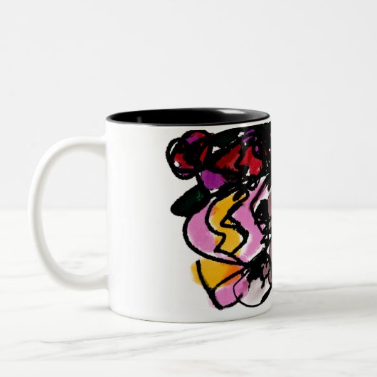 狼と花の喜び ツートーンマグカップ (左)