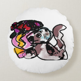 狼と花の喜び ラウンドクッション