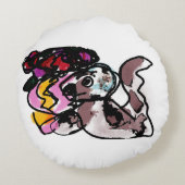 狼と花の喜び ラウンドクッション (裏面)