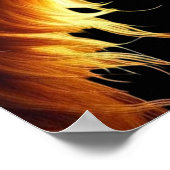 狼と蝶のバックライト付き金ゴールドの美しい画像 ポスター (角)