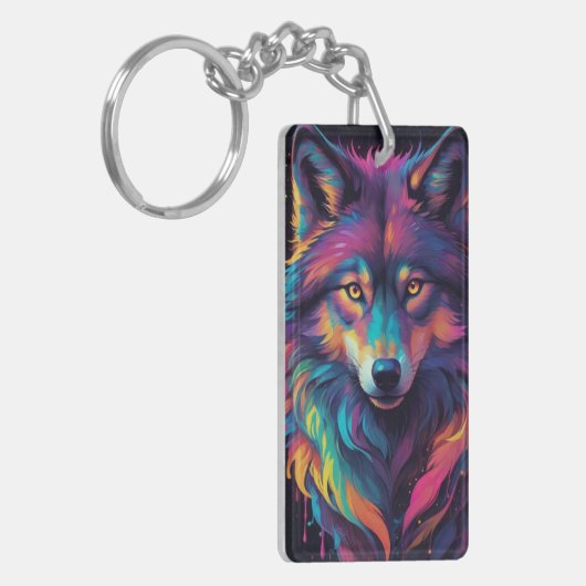 狼にする キーホルダー (正面左)