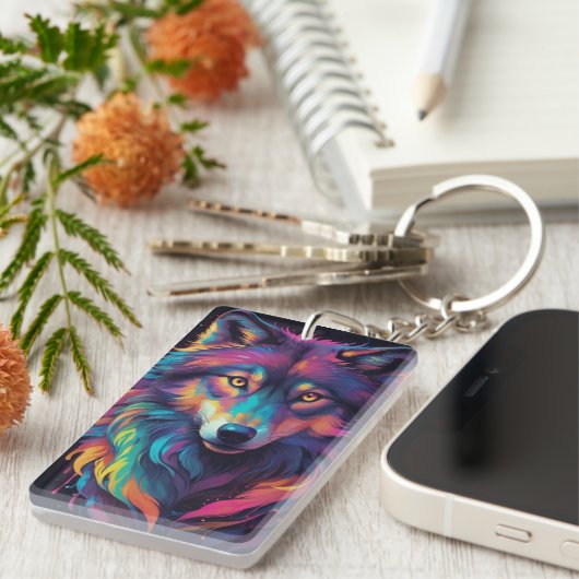 狼にする キーホルダー (正面右)