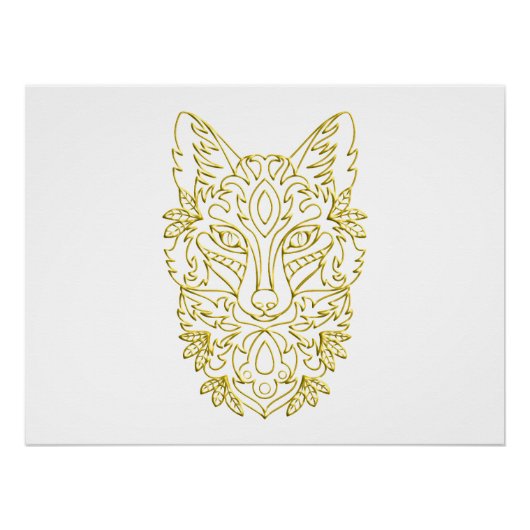 狼に似た金ゴールド ポスター (正面)