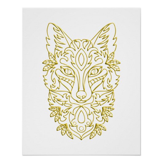 狼に似た金ゴールド ポスター (正面)