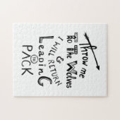 狼に投げ捨てろ！やる気を起こさせる引用文 ジグソーパズル (横)