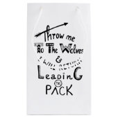 狼に投げ捨てろ！やる気を起こさせる引用文 スモールペーパーバッグ (裏面)