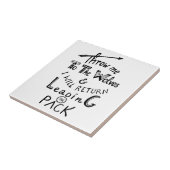 狼に投げ捨てろ!やる気を起こさせる引用文 タイル (側面)