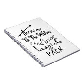 狼に投げ捨てろ！やる気を起こさせる引用文 ノートブック (右側)