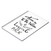 狼に投げ捨てろ！やる気を起こさせる引用文 ノートブック (左側)