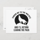 狼に私を投げ付ける ポストカード (正面/裏面)