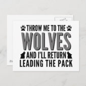 狼に私を投げ付ける ポストカード (正面/裏面)