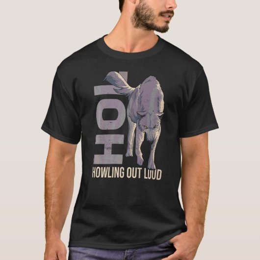 狼のために大声で叫び声を上げる Tシャツ (正面)