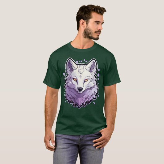 狼のアニメ少年 Tシャツ (正面フル)