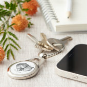 狼のカップル キーホルダー (側面)