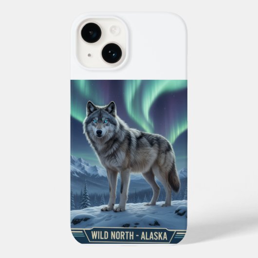 狼のスマホケース 🐺🌌 | オーロラアート ❄️ Case-Mate iPhoneケース (裏面)
