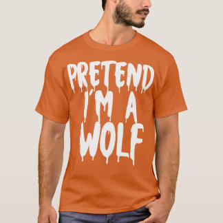 狼のハロウィーンのカップルのコスチュームのハロウを装う Tシャツ