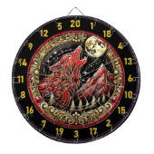 狼の叫び声は自由と力を反射する ダーツボード (正面)