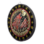 狼の叫び声は自由と力を反射する ダーツボード (正面右)